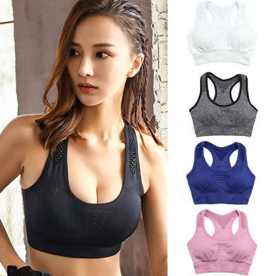 Seamless Hollow Back Sports Bra for Women