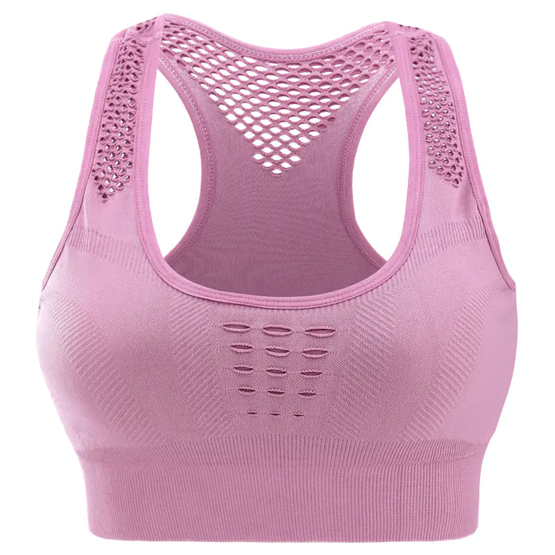 Seamless Hollow Back Sports Bra for Women